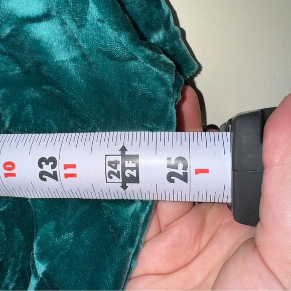 Women’s Plus Vintage Green Leaf Print Velvet Floral Hugh Neck Short Sleeve Top - Picture 10 of 11